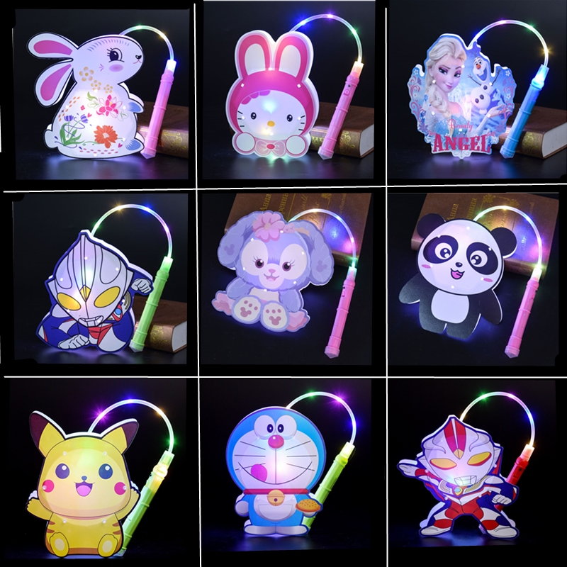 Handheld lamp, cartoon three dimensional flashlight, colorful toy, DIY
