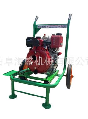 轻巧推车柴油喷灌2寸水泵三出水口的压抽水机