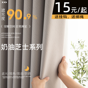 价2025特遮光窗帘全遮光卧室客厅挂钩隔断挡光儿童房男孩女孩 新款