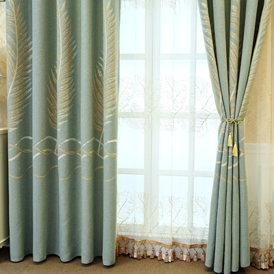 迈拉利遮光田园印花窗帘小清新