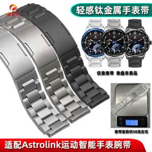 适配新款北斗Astrolink S智能手表表带钛金属男表链替换北斗syntime3轻感户外运动钛合金手表带配件22MM