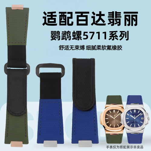 适配PP鹦鹉螺氟橡胶魔术贴表带