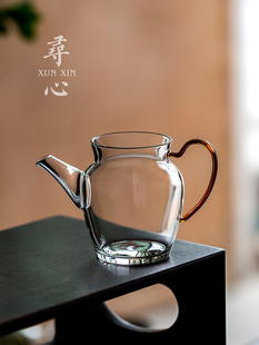 加厚耐热家用公道杯玻璃公道壶功夫茶具茶水分离分茶器配件倒茶器