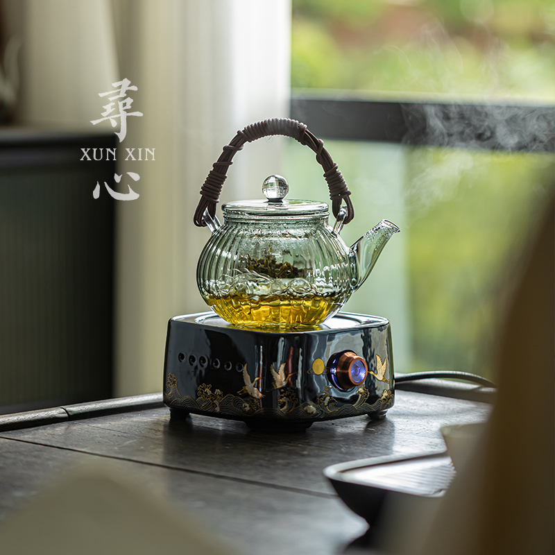 寻心玻璃提梁煮茶防烫烧水壶壶