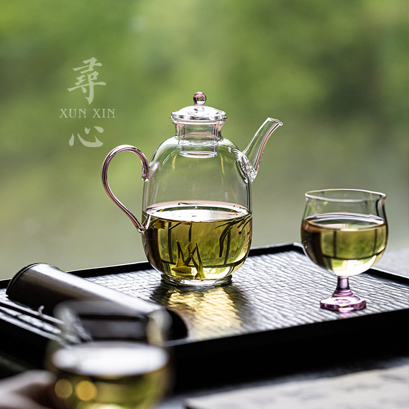 寻心宋式玻璃执壶茶具套装一壶两杯高硼硅耐热煮茶壶大容量泡茶器,餐饮具,茶壶,淘宝优惠券,粉丝福利购,淘宝优惠卷