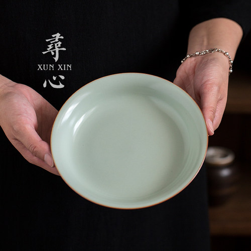 寻心天青汝窑开片可养功夫茶具