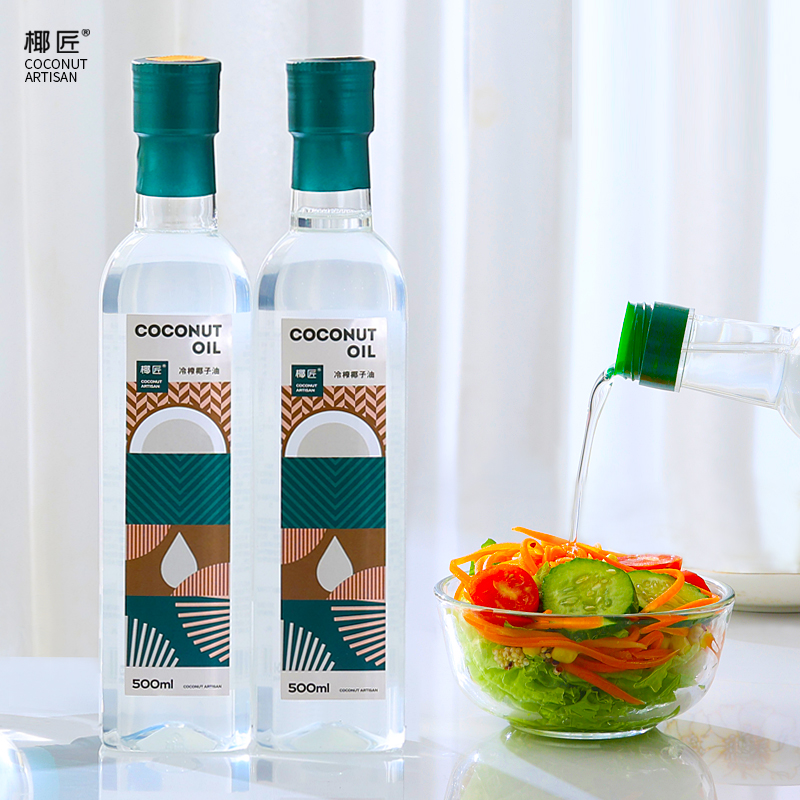 椰匠椰子油小口好倒油冷榨