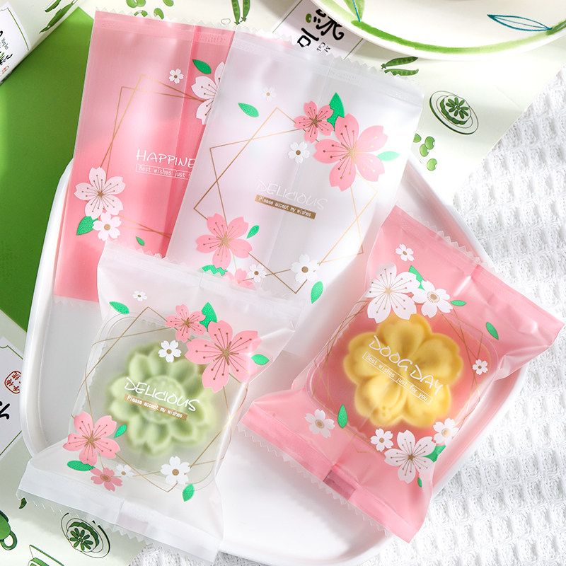迷你月饼绿豆糕包装袋20克25g30g小冰皮月饼袋子透明樱花机封袋