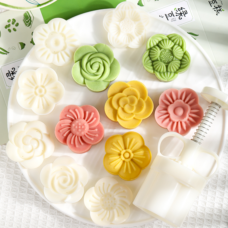 月饼绿豆糕食品模具升级新款立体