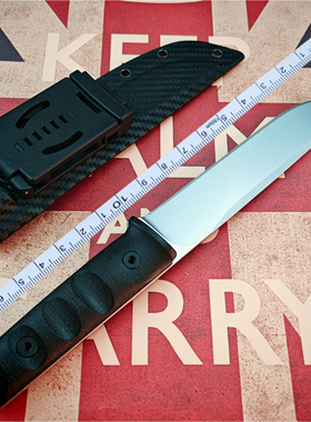 【北山物志斩3代雾岛DC53钢】怀剑碳纤维鞘户外刀具防身水果刀