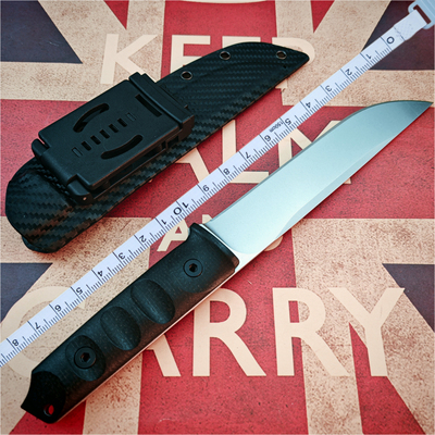 【北山物志斩3代雾岛DC53钢】怀剑碳纤维鞘户外刀具防身水果刀