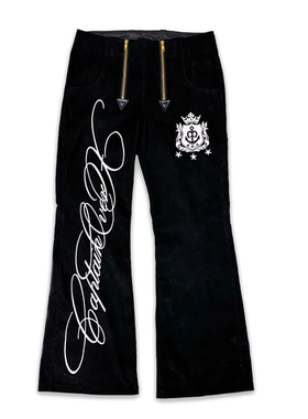 BSSHTTWASIL止痛精神 CaptainOverXtsy(COX)舵手刺绣灯芯绒微喇裤