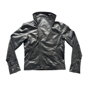 短款 大翻领设计修身 皮衣 第二代定制蜡皮 BSSHTTWASIL止痛精神