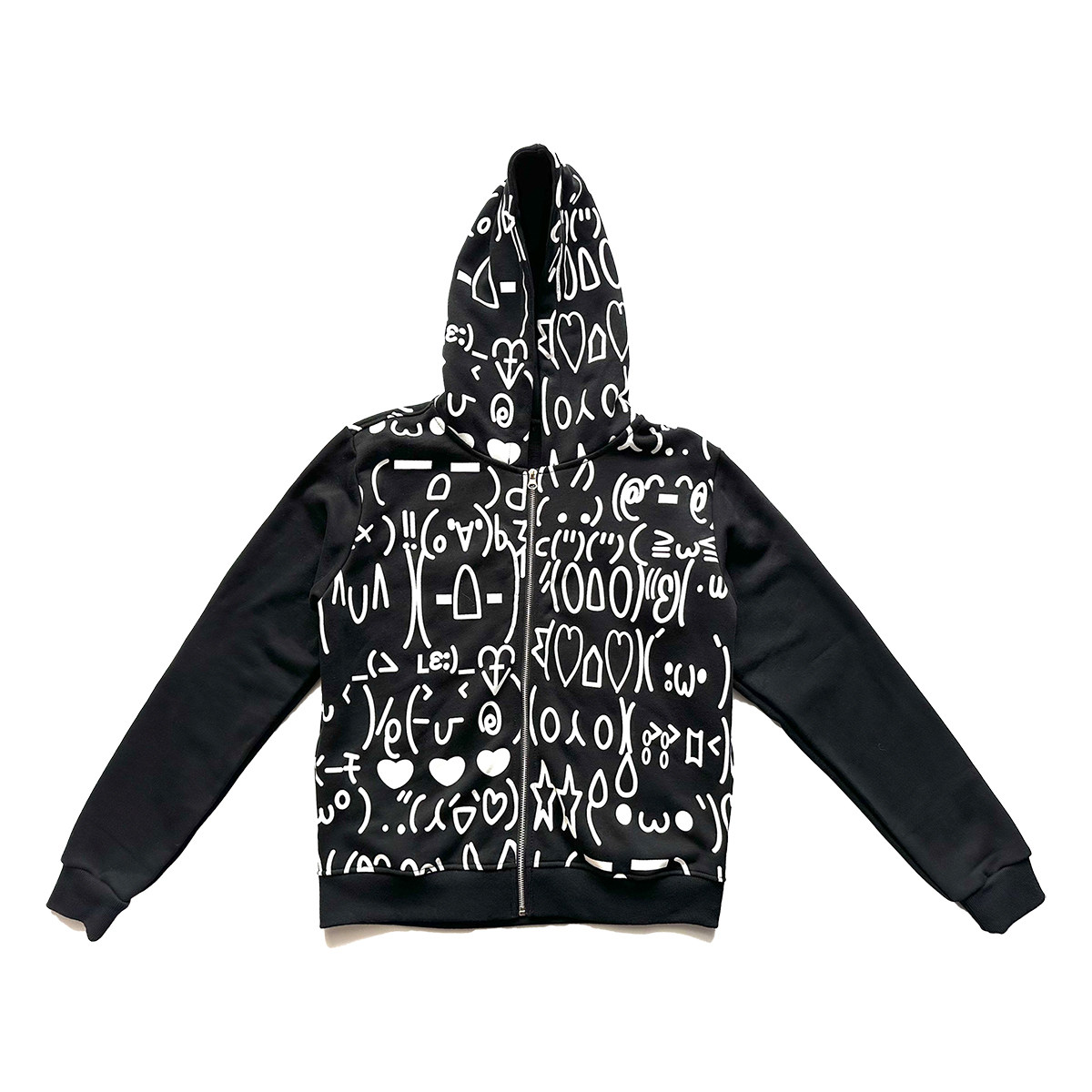 BSSHTTWASIL颜文字个性连帽卫衣