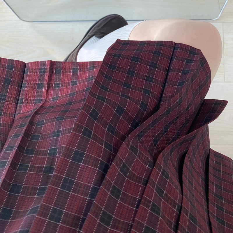 燃冬秋柚语原创红格格子半身裙jk制服校供正品jk裙学院风百褶裙