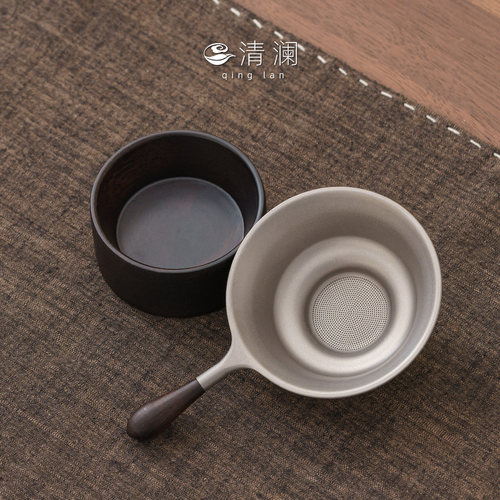 清澜纯钛茶漏茶滤高档单个超细
