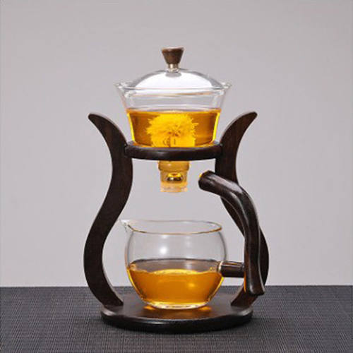 磁吸玻璃茶具 套装宫灯磁吸茶杯懒人泡茶全半自动冲茶器公室用