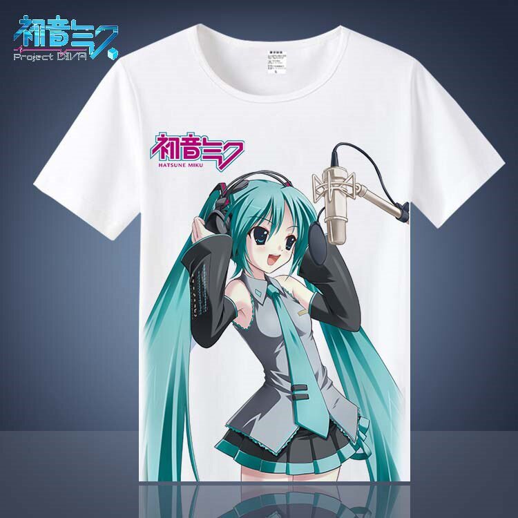 初音未来 千本樱 镜音双子o 雪初音 短袖t恤男女动漫周边夏季衣服