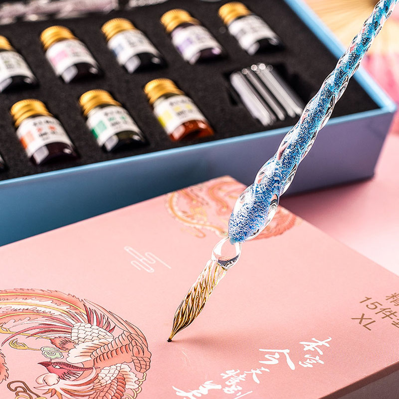 钢笔学生专用玻璃夜光礼物签字笔