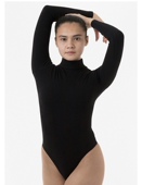 发热德绒半高圆领连体开裆上衣打底T恤女秋冬加厚内搭外穿大码