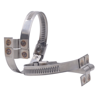 304不锈钢德式pu钢丝软管管夹桥架式卡箍波纹管管卡过桥式喉箍