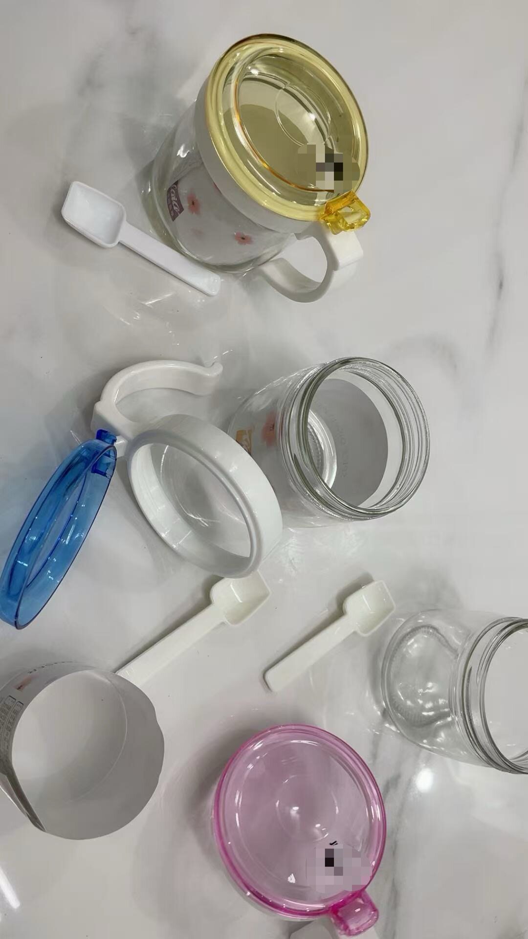 三件套玻璃调味罐带盖勺子罐家用厨房调料瓶盐罐糖罐品牌礼品