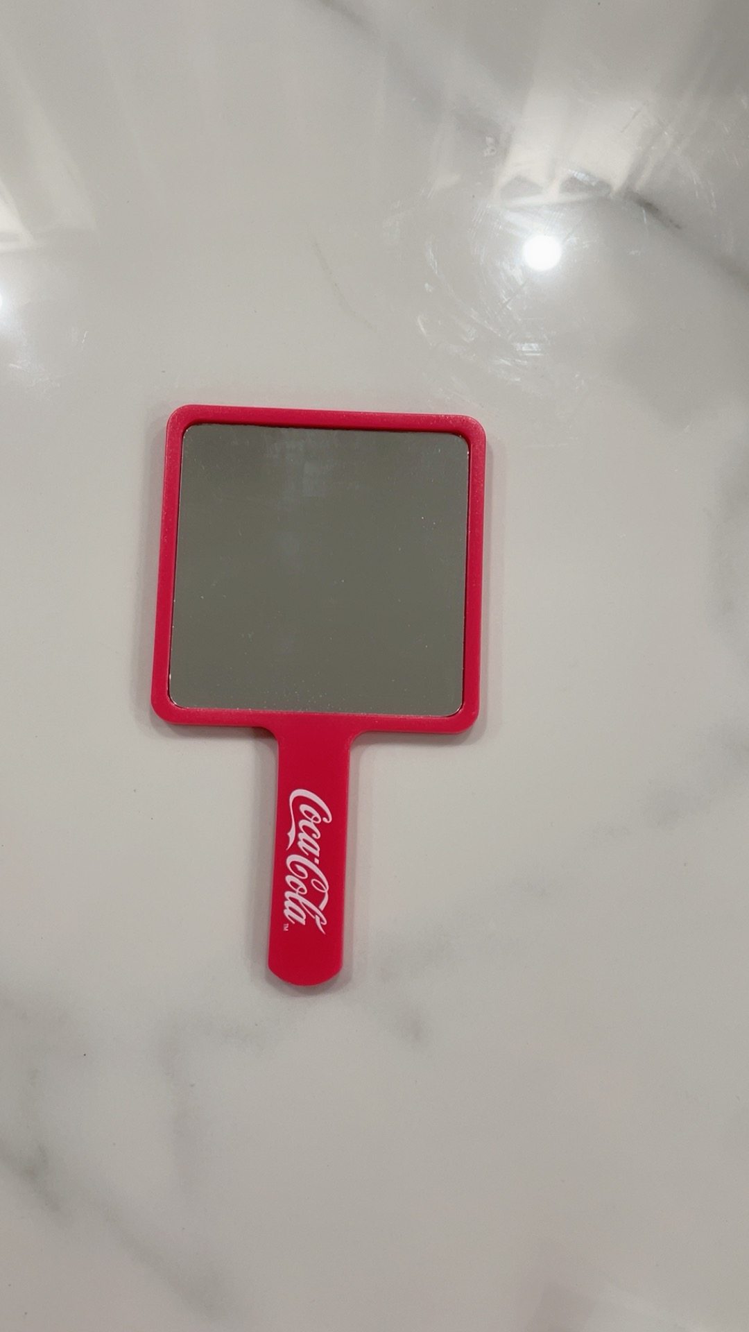 可口可L红色随身镜化妆镜镜子补妆手持小镜子女生携带品牌礼品