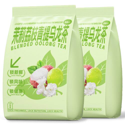 景福山 茉莉青提荔枝乌龙网红爆款茶饮冰摇冷热泡DIY水果茶包500g