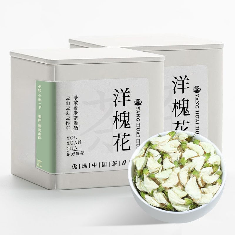 景福山 槐花茶杨槐米茶洋槐花杨槐树花蕊无硫头茬槐花干花草茶35g图片