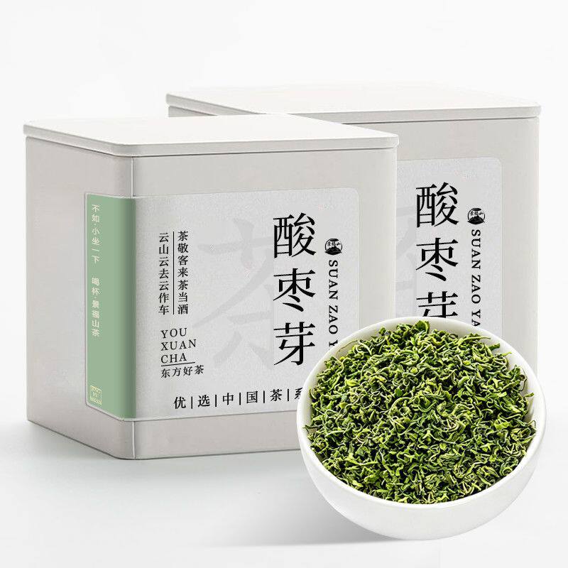 景福山 酸枣芽茶头茬嫩芽新鲜采摘酸枣叶茶泡水喝养生花草茶叶30g