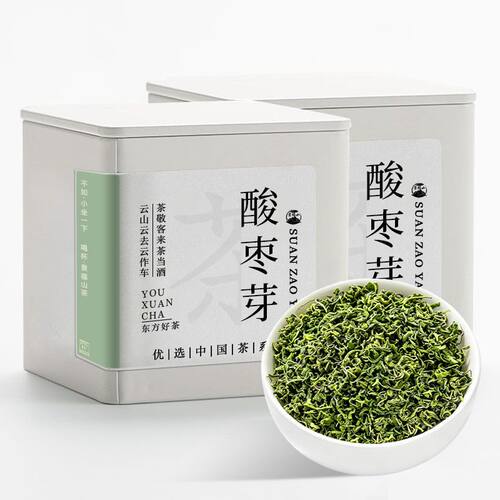 景福山 酸枣芽茶头茬嫩芽新鲜采摘酸枣叶茶泡水喝养生花草茶叶30g