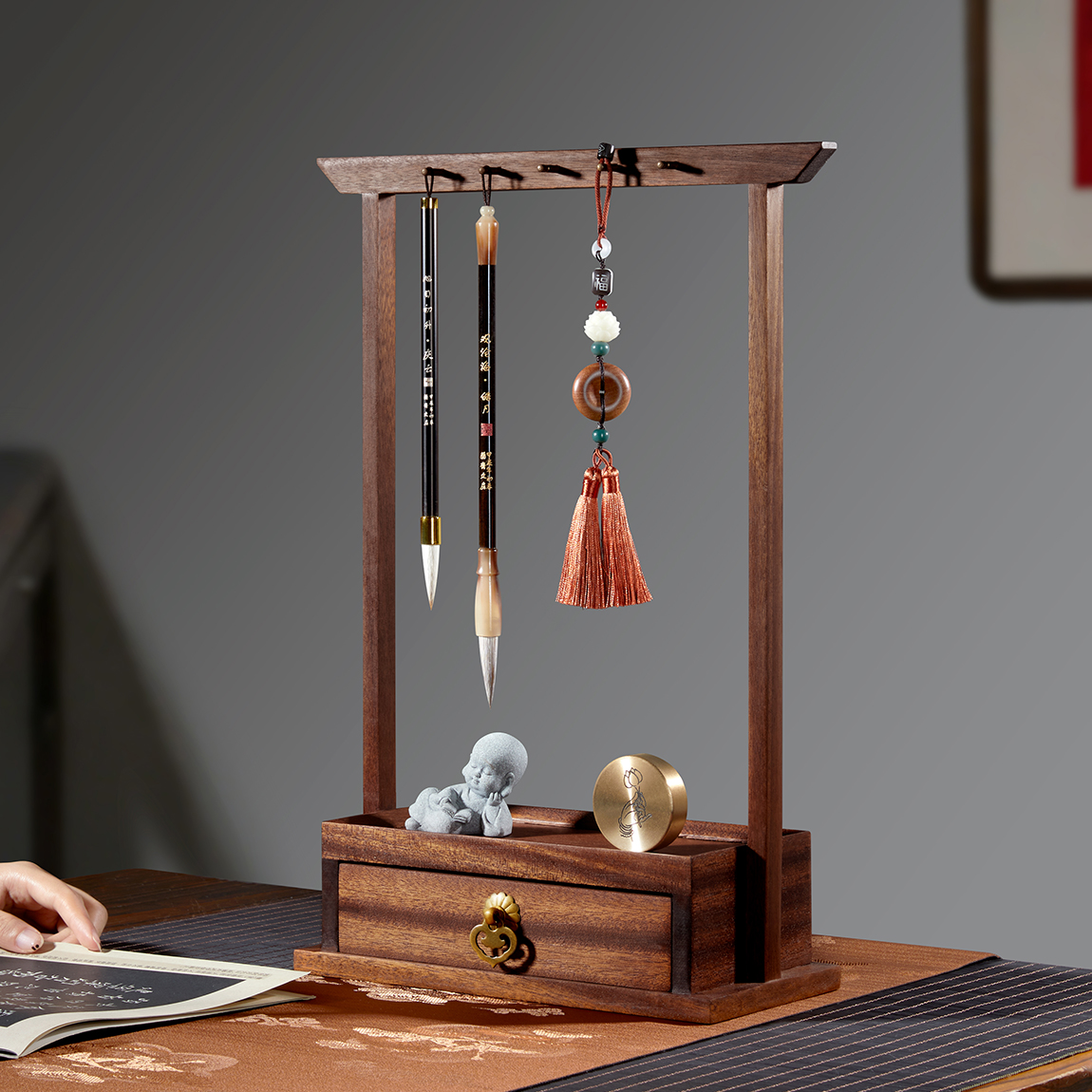 毛笔挂架学生用楠竹笔挂