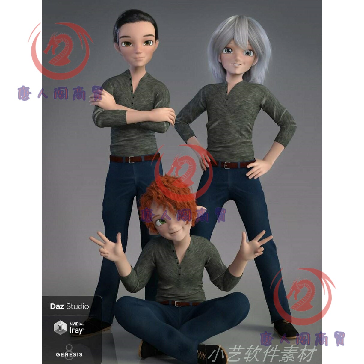 DAZ3D studio G8���޶�����ͨ��������ʱ������ģ���ز�