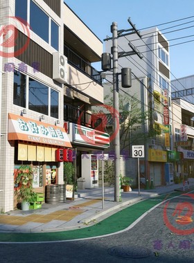 DAZ3D studio 道具环境模型设计素材The Streets of Japan