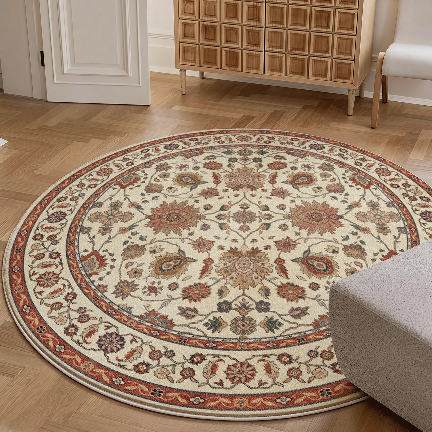 楼兰美惠 比利时风格枫叶圆形地毯美式复古轻奢高级客厅沙发地垫,居家布艺,地毯,淘宝优惠券,粉丝福利购,淘宝优惠卷