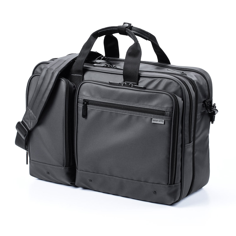 日本SANWA大容量电脑包背包多功能防水公文包横款男式商务手提包-封面