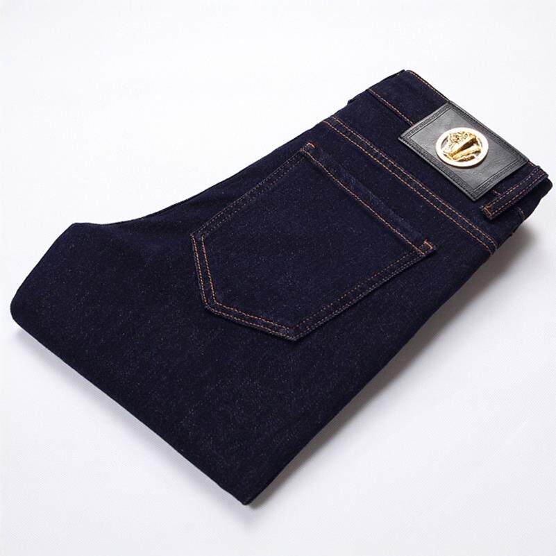 2025新款秋冬款深蓝色牛仔裤男修身小脚弹力裤子水洗休闲高端百搭