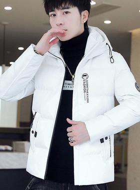 1515加厚棉服男秋冬季韩版潮流短款连帽外套休闲百搭羽绒棉衣男士