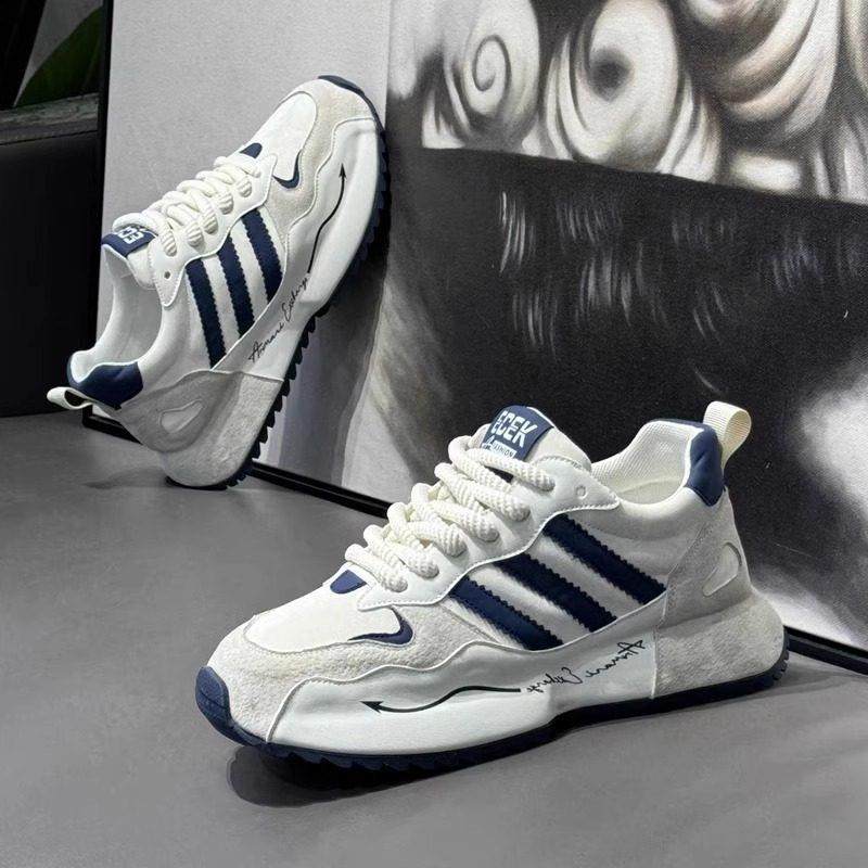 香港男鞋2024秋季新款真皮运动休闲老爹鞋男士百搭厚底跑步阿甘鞋,流行男鞋,老爹鞋,淘宝优惠券,粉丝福利购,淘宝优惠卷