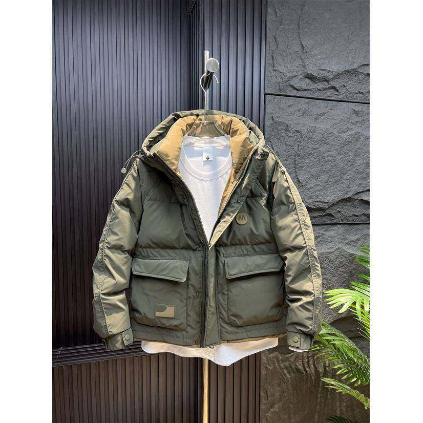 MAROLIO~优质白鸭绒！冬季男士免洗羽绒服连帽加厚帅气保暖夹克潮