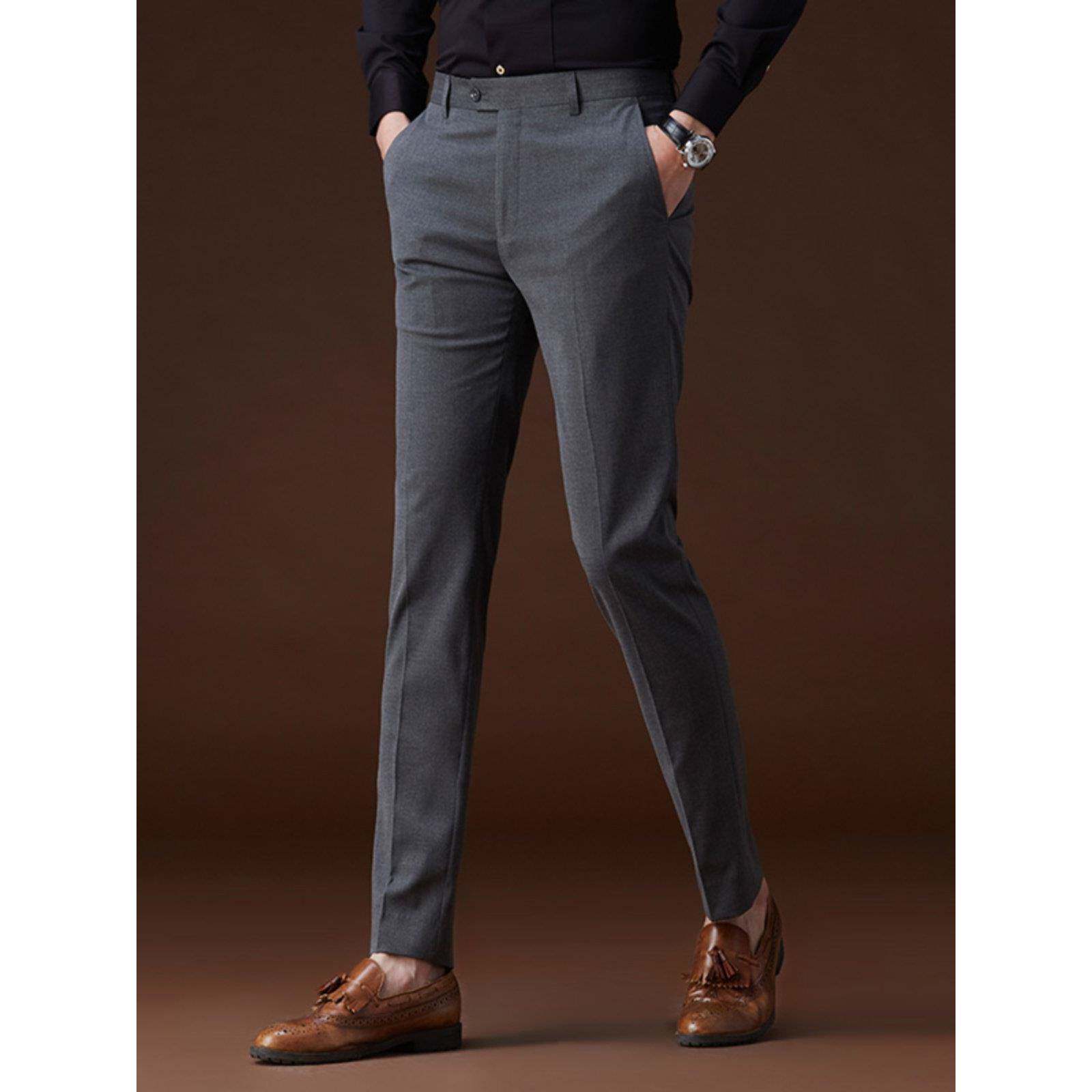 Mostarsea~高端质感 西裤男士修身商务正装直筒潮流职业西装裤子