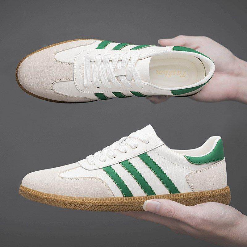 2025春季新款真皮运动休闲 板鞋大尺码男鞋覆古阿甘德训鞋小白鞋,流行男鞋,德训鞋,淘宝优惠券,粉丝福利购,淘宝优惠卷