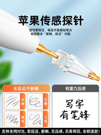 茂墨视艺星applepencil笔尖适用苹果Apple Pencil电容笔ipencil二代ipadpencil改造ipad笔头一代金属针管替换