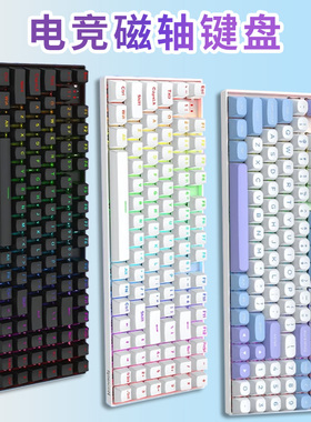 红龙M94有线可调节键程磁轴键盘M68机械键盘RT电竞pbt游戏插拔fps