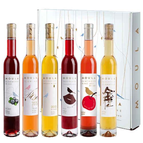慕拉蓝钻冰酒6支礼盒装 375ml*6支金钻威代尔冰白黄金礼盒葡萄酒