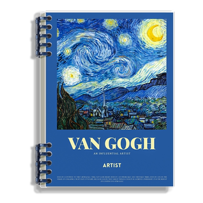 高颜值油画活页本加厚B5可拆卸笔记本本子a5初高中生专用记事纸a4活页纸替芯大学生考研横线线圈本网格方格本