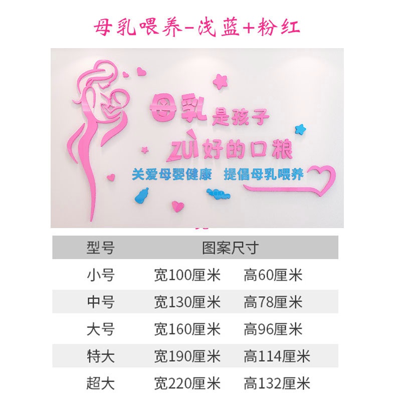 母婴室装饰贴纸产科房医院宣传母乳喂养文化墙壁贴画