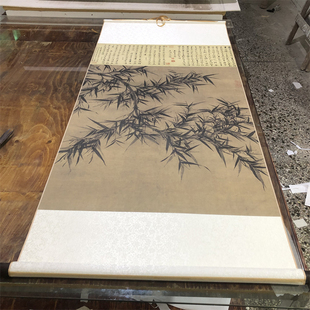 宋 文同 墨竹图 古代名家竹子画国画真迹微喷复制装饰画临摹学习