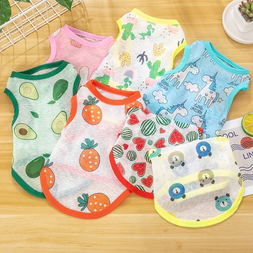 ПЭТ лето тонкий солнцезащитный крем, холодная одежда Тедди, плюшевая, медведя VIP Pet Puppy Puppies Puppies, чтобы предотвратить выпадение волос