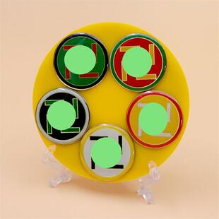 五行太极图潘氏黄铜双面万字福太极八卦五行室内磁场调整补角盘